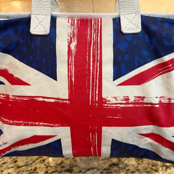 Jimmy Choo Studded Union Jack Tote - Red, Blue, White - Picture 2 of 12